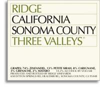 Ridge Vineyards - Ridge Three Valleys Sonoma 2022